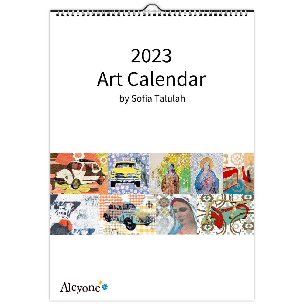 Kunstkalender 2023 / Fri levering / A4 eller A3 - Alcyone.dk